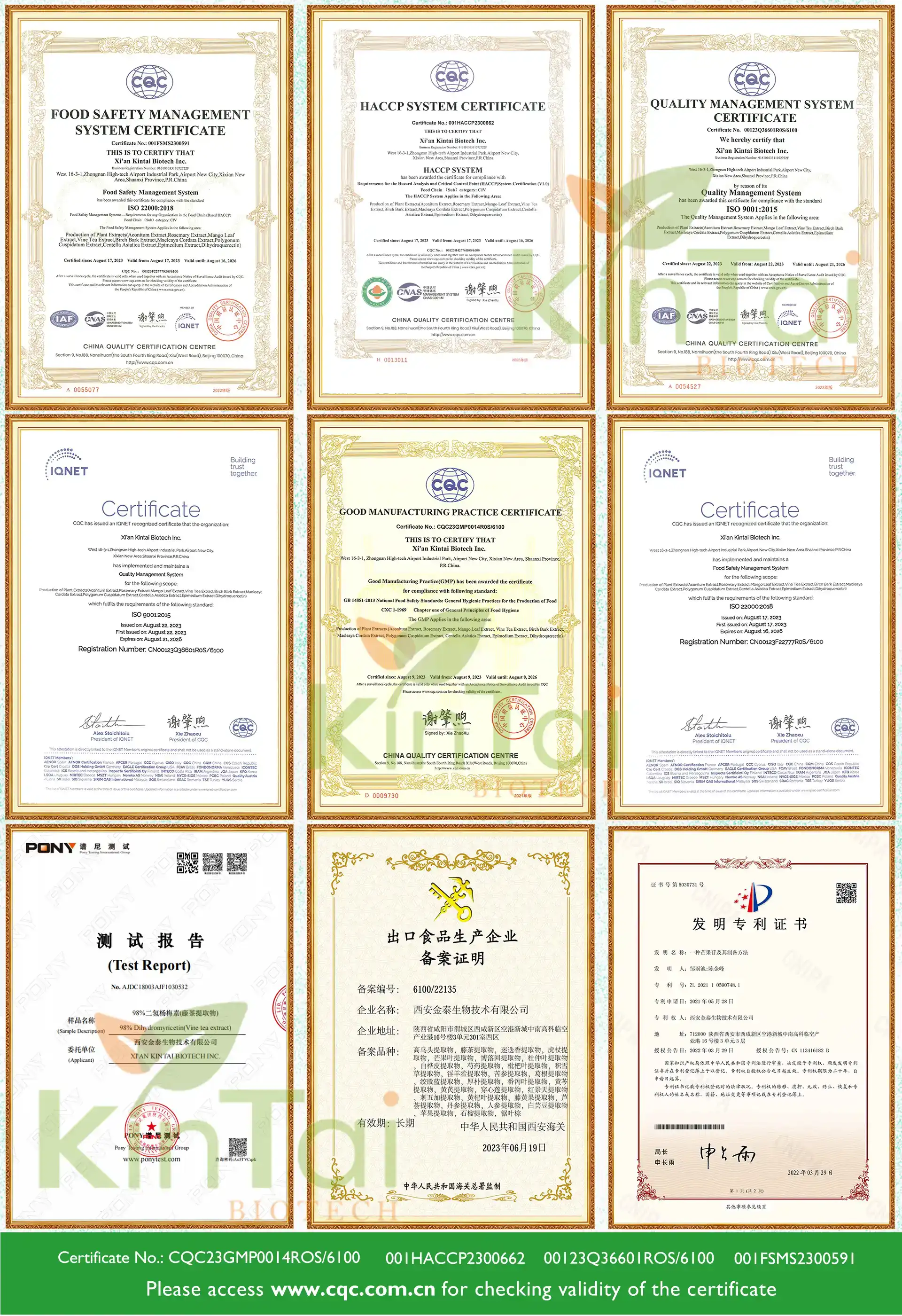 Our Certifications