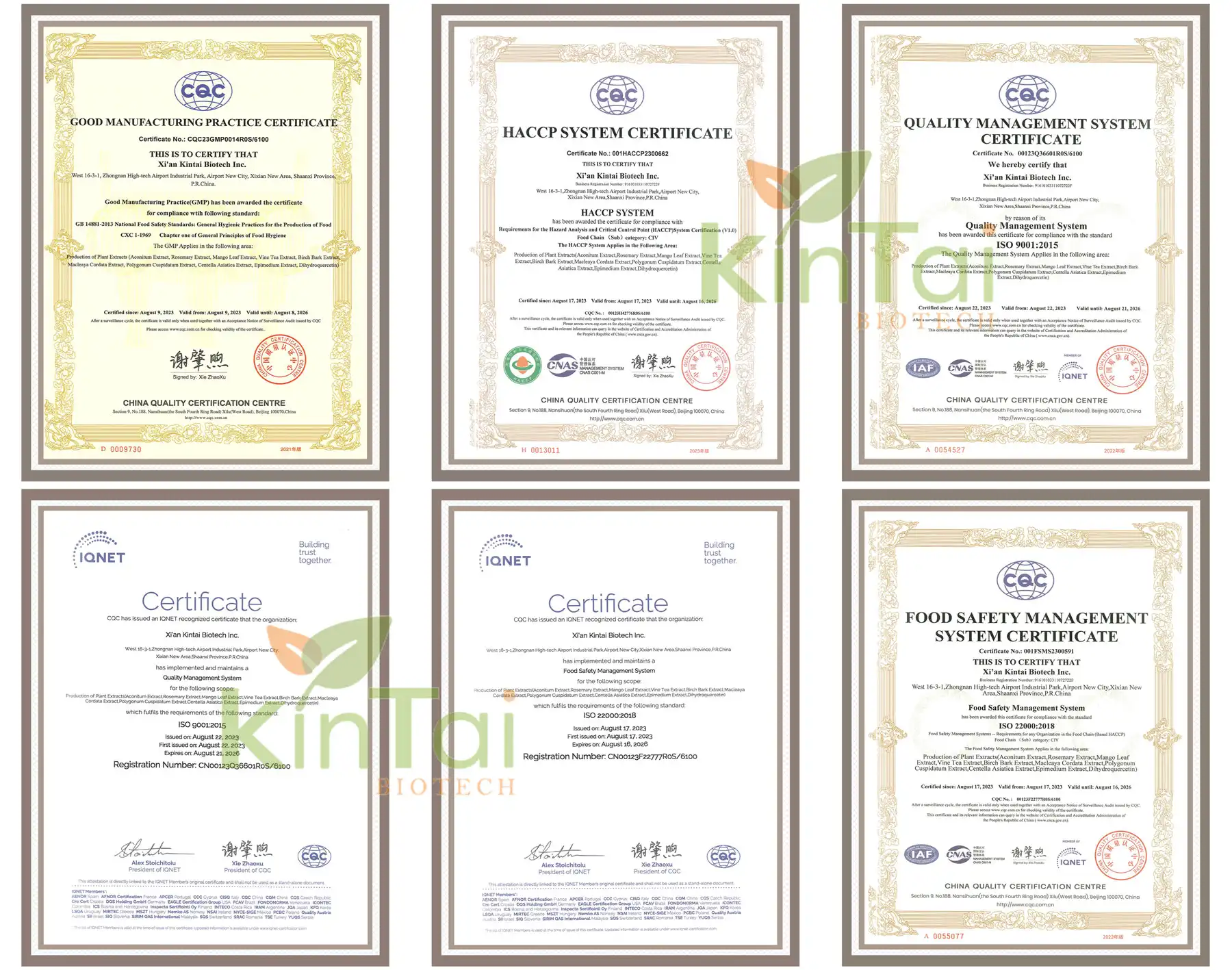 Our Certifications