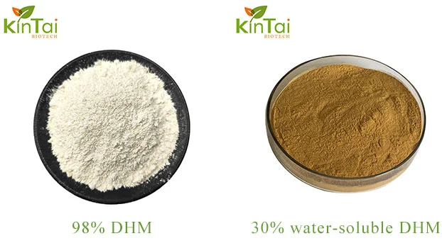 KINTAI's 98% and 30% water-soluble DHM powder.